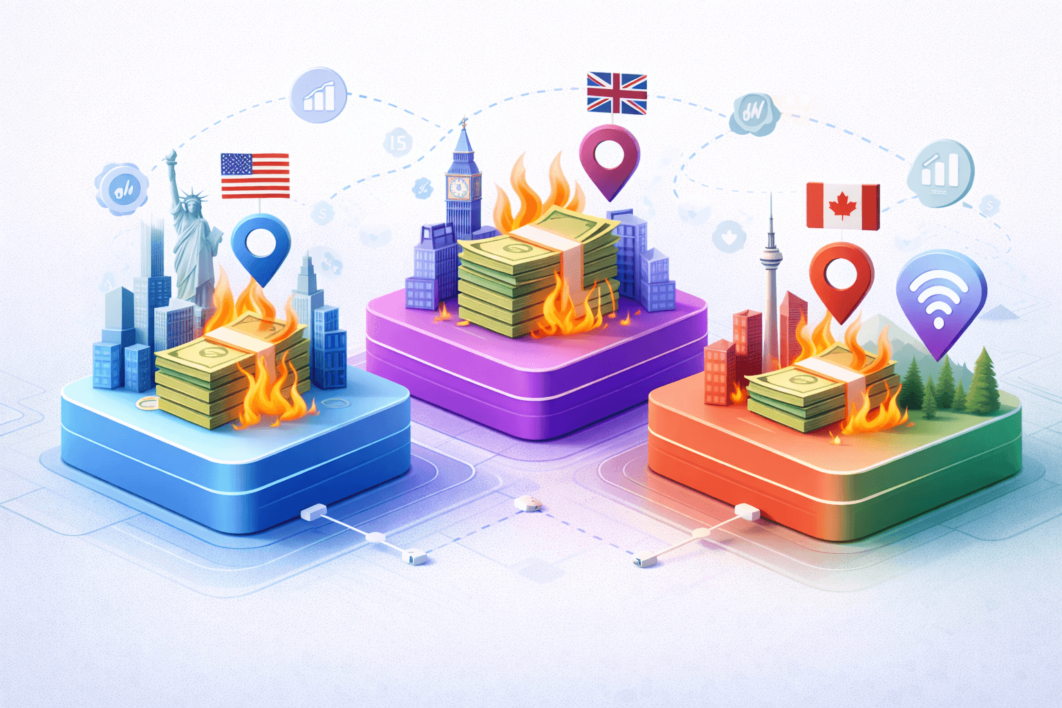 Geographic Burn Rate Comparison: US vs UK vs Canada vs Remote ( Real Numbers)